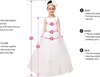 Lange Prinzessin Aschenputtel Blumenmädchenkleider für Hochzeit Spitze Ballkleid Blau Kinder Kleine Baby Festzug Kleider Neuestes Design Nach Maß 2021