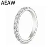 AEW S925 الفضة 0.8ctw 1.8 مللي متر DF اللون المويسانتي خاتم الزواج الخلود المويسانتي الدائري للنساء السيدات خاتم X220214
