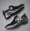 Erkekler Pu Deri Moda Ayakkabı Düşük Topuk Saçak Ayakkabılar Elbise Ayakkabı Brogue Bahar Ayak Bileği Botları Vintage Klasik Erkek Günlük YK124