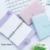 A6 Cute Ring Diary Cover in pelle Custodia Manuale Ufficio Raccoglitore personale Planner settimanale / Agenda Organizer 210611