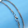 Wholesale 3mm 20 Inches Stainless Steel White Gold Color Necklace Chain Pendants Men Women Jewelry Accessories Chains Morr22