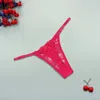 3PCS Mocne kobiety seksowne stringi majtki koronkowe przejrzyste majtki Wybierz się przez erotykę bieliznę Regulowaną bieliznę G-String Women 22285