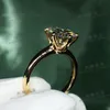 Vecalon Solitaire Promise Ring Set 100% Real 925 Sterling Silver Bagues de fiançailles en diamant pour femmes Bijoux de mariée244J
