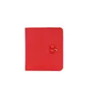 Kobiety Krótki Organizator Portfel Solid Color Hasp Mini Portfele damskie Torby Hurtowa Karta kredytowa Oryginalna skóra Czarny / Czerwony / Szary Q25X30