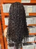 Blue Belue Water Fala Peruvian Perugs Human Hair Peruki z Bangs Maszyna wykonana dla czarnych kobiet 10-24 cali