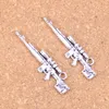 41pcs Antique Silver Bronze Plated sniper rifle gun Charms Pendant DIY Necklace Bracelet Bangle Findings 8*42mm