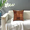 Caso quadrilhas marrons colegas de chifres de chicleira almofadas quadradas almofadas de poliéster para sofá textura de couro de peles de peles Awesome Cushion Capsões de almofada/dez