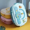 Kinderen Lunchbox Voedsel Containers MicrowaveBarel Bento Box Cartoon School Snack Opbergdozen met lepel ZZA3447