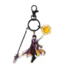 Game Genshin Impact Acrylic Keychain Barbatos Zhongli Tartaglia Klee Diluc Pendant Keyring Collections G1019