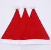 50pcs Adult Children Cap Red Non-woven Cloth Hat For Santa Claus Costume Christmas Decoration gift AU409