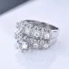 Wedding Rings Female White Round Crystal 9 2 5 Ring Set Luxury Promise Engagement Vintage Bridal For Women6224638