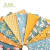 9 pcs / lot, couleur vintage, tissu de coton sergé imprimé, vêtements patchwork pour bricolage couture quilting matériel pour bébés enfants, 40x50cm 210702