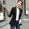 HIGH QUALITY Fashion Design Blazer Jacket Women's Green Black Blue Solid Tops For Office Lady Wear Size S-4XL 211006