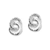 Stud RAVINOUR Steampunk boucles d'oreilles femme métal grand Double rond croix Maxi boucle d'oreille pour femmes mode bijoux marque Design 2021