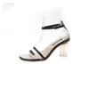 Dress Shoes Transparent High Heel Jelly Sandals PVC Thick Open Toe Ankle Strap Casual For Women Clear Sandal