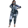 Fall Plus Size Clothing 2 Piece Set Tracksuit Stretch Top and Pants Outfits Jogger Sweatsuit Matching Set Whole Drop5641331