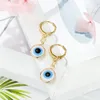 S2050 Mode-sieraden Vintage Evil Eyes Dangle Oorbellen Hars Kralen Blauw Oorbel