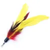 Color Multi Cat Toys Bird Feather Plastic Wand Plastic Diy Catstoys Parts Cat Supplies 18cm WHT0228