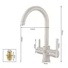 Kuchnia baterie Waterfilter Taps Kuchnia Kuchnia Mikser Filtr Wody Pitnej Kran Kitchen Sink Water Tap WF-0180 210724