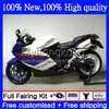 Wróżki Zestaw do BMW K 1200S K1200 S K 1200 S K1200S 05 06 07 08 09 10 Bodywork Blue White Black 4NO.38 K1200-S 05-10 K-1200S 2005 2006 2007 2007 2009 2010 Pełna ciało + pokrywa zbiornika