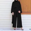 Abbigliamento etnico Ramadan Eid Mubarak Robe Longue Ensemble Kimono Femme Musulmane Abaya Dubai Turchia Islam Arabo Musulmano Imposta Abaya per le donne