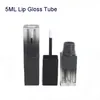 Gradient Black Square Liquid Lip Gloss Tube Empty DIY Handwork Lipstick Lips Tubes Cosmetic Containers Bottles for Makeup 20pcs