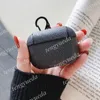 Accessoires de casque de créateur de mode Étuis pour AirPods pro 1 2 Étui rigide de haute qualité Lettres de luxe Paquet de protection imprimé Crochet Sacs de protection pour écouteurs