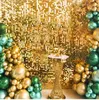 Party Decoration Aluminium Foil Sequin Wall Glitter Backdrop Curtain Birthday Bakgrund Bröllopsdekor Baby Shower25V