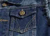 Nieuwe 2020 Size S-6XL Denim Vest Herenjack Mouwloze Casual Geest Mannen Jas Jas Ripped Slim Fit Mannelijke Jas Cowboy