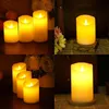 LED Candle Light Tea Lights AAA Batteri 7,5cm * 20cm Flicker Flameless Dekoration Stearinljus Bröllopsfest Jul Dekorativ belysning Simulering Candled3.5