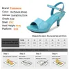 Voesnees Sandals Women Shoes Size 43 Thin Heels Summer Naked Color Peep Toe High Heels Sexy Nightclub Party Slides Heels Shoes Y220209