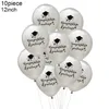Parti Dekorasyon 12 inç Mezuniyet Balonları Gül Altın Lateks Balon Konfeti Ballon 2021 Kutlama Grad Malzemeleri