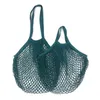Lagring Handväska Mesh Net Woven Cotton Bag Shopping Väskor Handväskor Shopper Tote Sträng Återanvändbar ZWL172