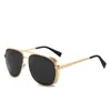 Hoge Kwaliteit Flat Top Zonnebril Gouden Frame Houding Luxe Designer Zonnebril Heren gafas de sol met doos 10 Color231g