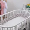 1m / 2.2m / 3m na cama do berço para nó recém-nascido trançada travesseiro almofada conjunto de cama s decor