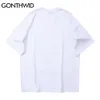 Hip Hop Tshirts Streetwear Creative Print Kortärmad T-shirts Mode Punk Rock Gothic Casual Cotton T-shirt Toppar 210602