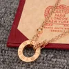 Varumärkesdesigner Love Double Chain Jewelry Women039S Classic Luxury Necklace med Single Diamond Gift Box X1108A Artikel 2022 6722915