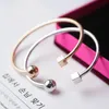 Bangle Fashion Armband Square Round Geometric Opening Thin Korean för kvinnor 2021 Trendsmycken S