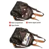 Foxer mulheres assinatura PVC impressão moda mochila senhoras travel rucksack feminino negócio laptop mochila
