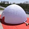 Venda quente Grande barraca de iglu inflável, casa branca da cúpula da festa, tenda do yurt com luz conduzida para festas exteriores ou eventos