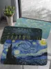 Van Gogh Sanat Resimlerinde Kapı Paspaslar Mercan Kadife Halı Retro Yıldızlı Gece Baskı Giriş Kapalı Kat Mat Kaymaz Paspas Halı