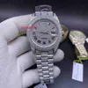 Top Quality Masculino Moda Relógios Icedidos Diamante Assista 40mm Prata 904 Caso de Aço Inoxidável Lado de Diamante Relógio Relógio Automático