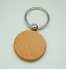 Porte-clés rectangulaire en bois vierge, étiquettes de Promotion DIY, cadeaux promotionnels, pendentifs