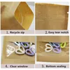 Kraftpapper väska återanvändbar självtätning dragkedja påse lukt prova provpåsar med fönster för mat