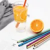 Reusable Metal Drinking Straws 304 Stainless Steel Sturdy Straight Drinks Straw Kawaii Colorful Environmental Protection