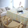 CITYINCITY 100% tissu coton arc-en-ciel dîner décoration couverture de Table pour rectangulaire imprimé lavable