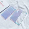 Pochettes pour téléphones portables Étui de luxe transparent Blue-Ray pour Galaxy Z Fold Ultra Thin Slim Soft TPU Silicone Cover 2 Flip