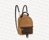 Menina feminina de alta qualidade Crossbody Famous Backpack Mon0gram Fashion Leather School ombro da bolsa original carteira