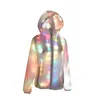 Moletons com capuz masculinos femininos coloridos jaqueta brilhante led roupas luminosas 2021 hip hop hoodie navio sem bateria 2022