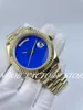 Mannen Horloges Factory Sale Blue Dial Gold Strap 2022 Classic 40mm 2813 Automatische Beweging Roestvrijstalen Strap Gift Horloges Originele Doos